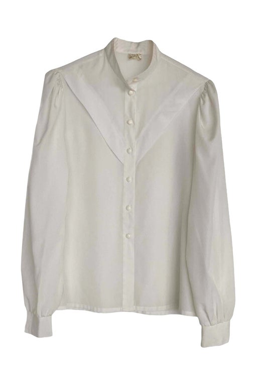 Graphic white blouse