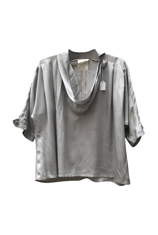 Emmanuelle Khanh gray silk blouse with