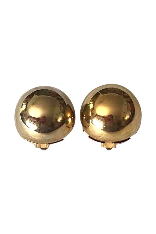 Metal ball clip earrings