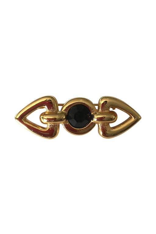 Small Orena brooch in gold metal with