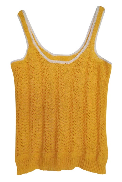 Saffron yellow crochet top, made m