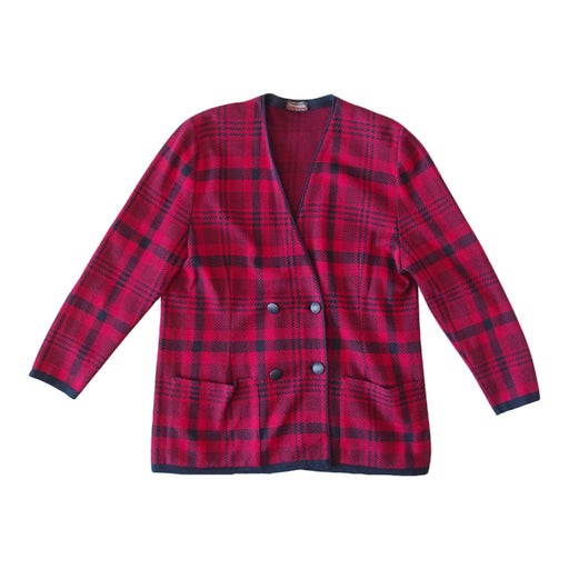 Cardigan à carreaux