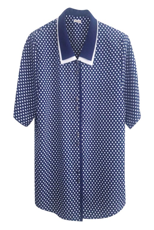 Short-sleeved blouse, printed in p