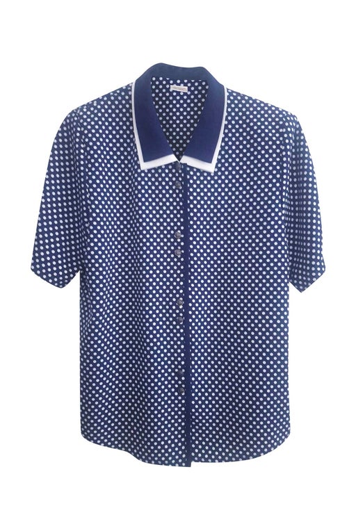 Short-sleeved blouse, printed in p