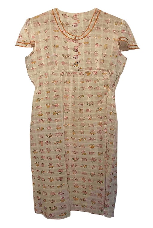 Cotton veil nightgown dress