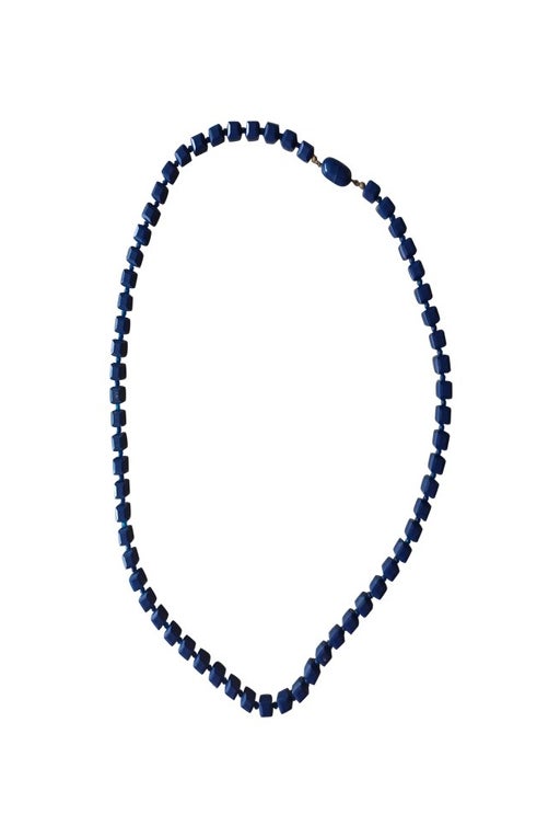 1960-70 cubic blue pearl necklace