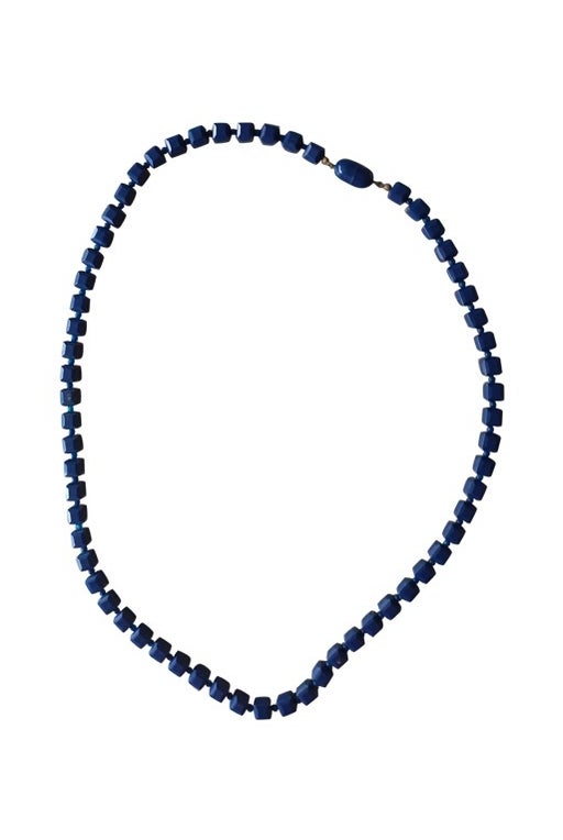 1960-70 cubic blue pearl necklace