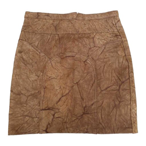Leather skirt to wear high waist, in