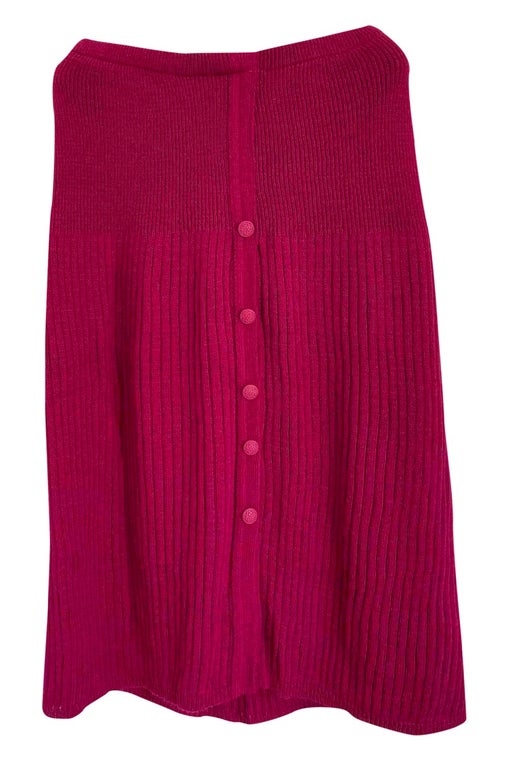 Vi button-front knit midi skirt
