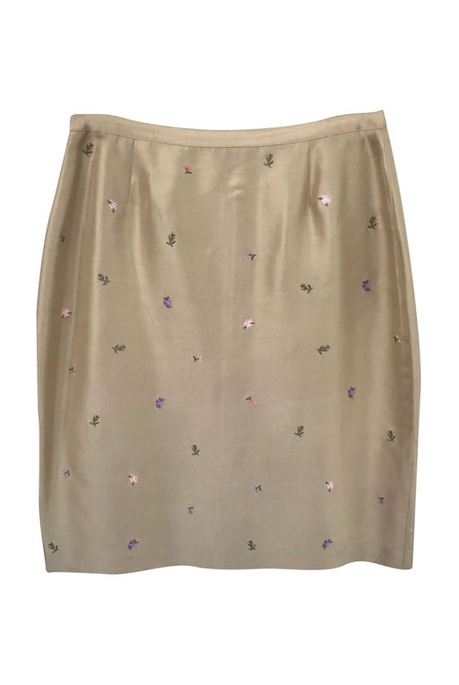 Cyrillus skirt in beige silk with small 