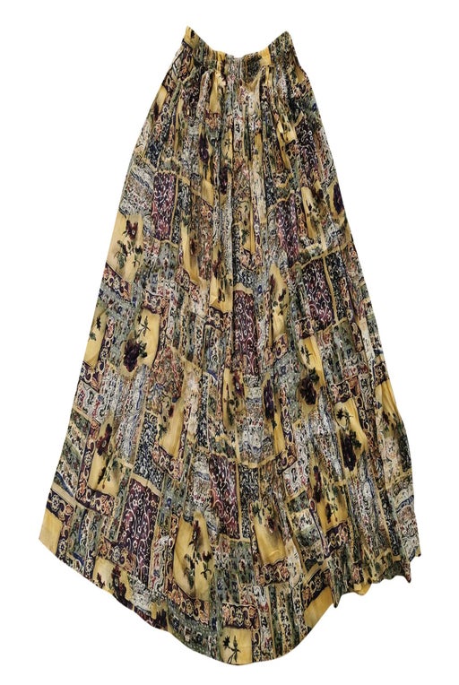Unlined Floral Patchwork Skirt Ta