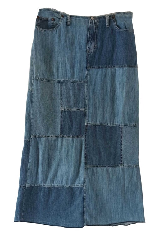 long jeans skirt