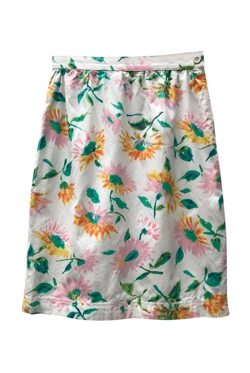 White Ungaro skirt with pale pink flowers