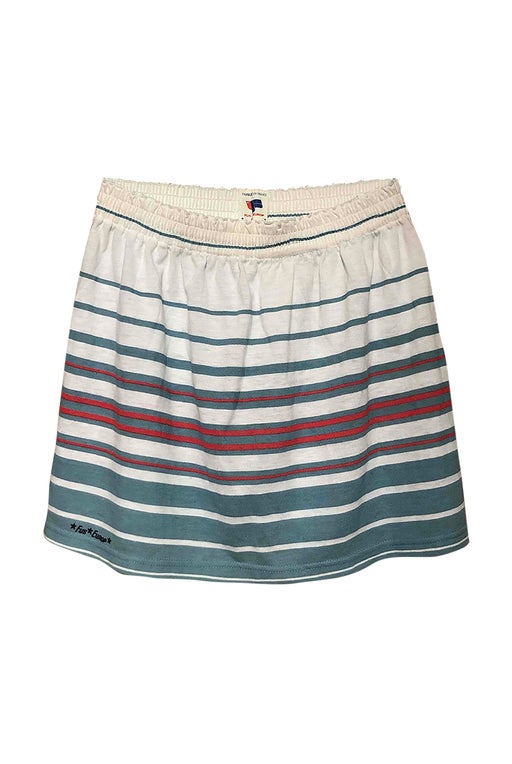 Mini tennis skirt. Striped. Made in F