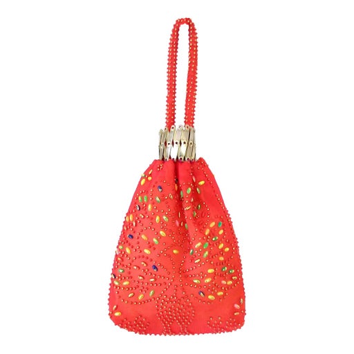 Mini handbag. 70's 80's. Fabric and pe
