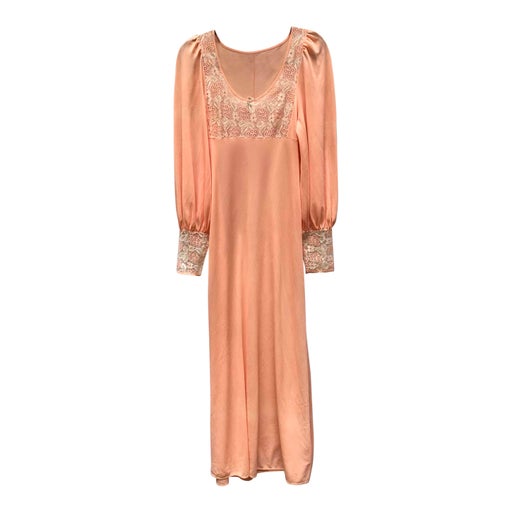 Long salmon nightie dress with insert