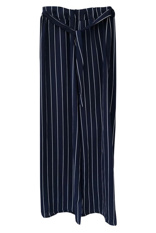 Blue and white fluid pants ten stripe