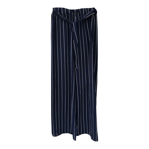 Blue and white fluid pants ten stripe