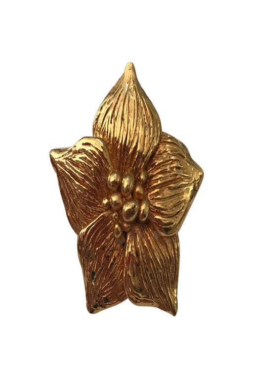 Sonia Rykiel gold metal leaf pins