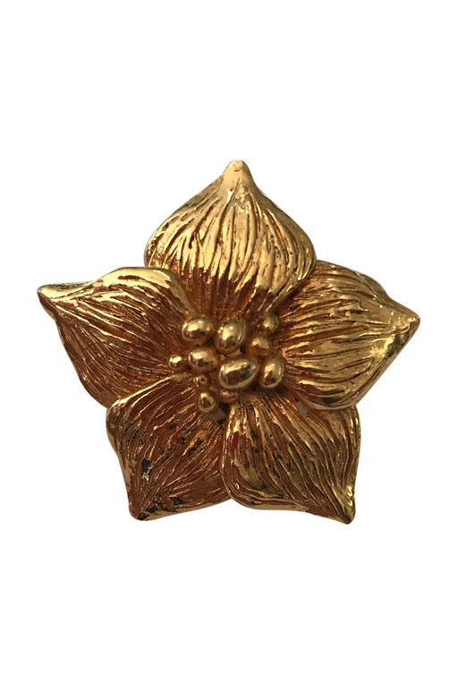 Sonia Rykiel gold metal leaf pins