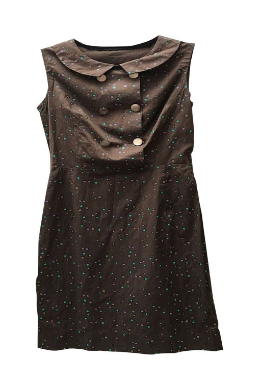 Couture dress from the 60s, brown