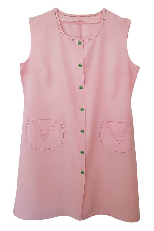 Pastel pink button down dress with buttons
