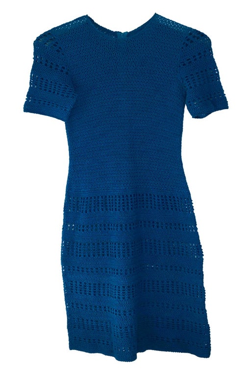 Blue crochet dress! Magnificent piece