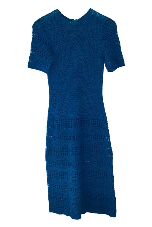 Blue crochet dress! Magnificent piece
