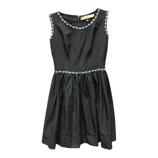 La Samaritaine black silk dress with f