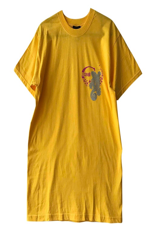 Tee-shirt oversize Just Cavalli jaune av