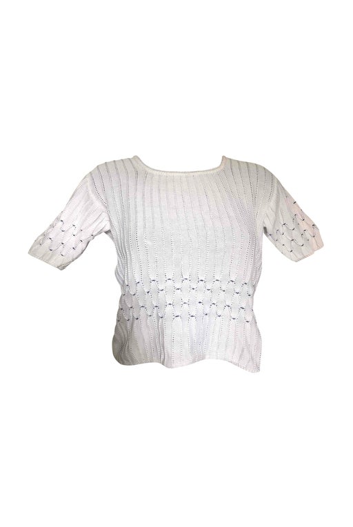Small white mesh top with details