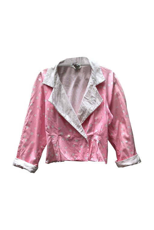 Courrèges pink jacket with white dots,