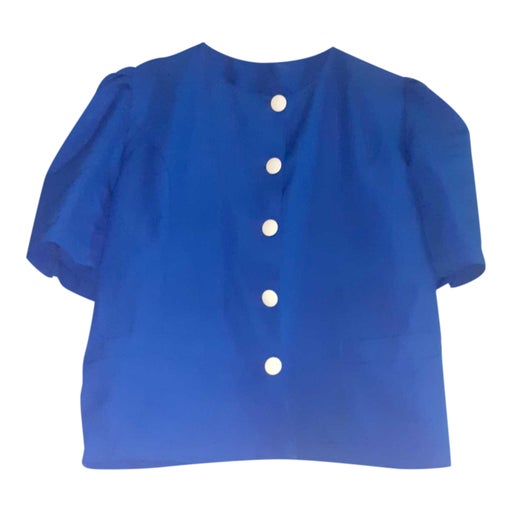 Short blue vintage jacket with b sleeves