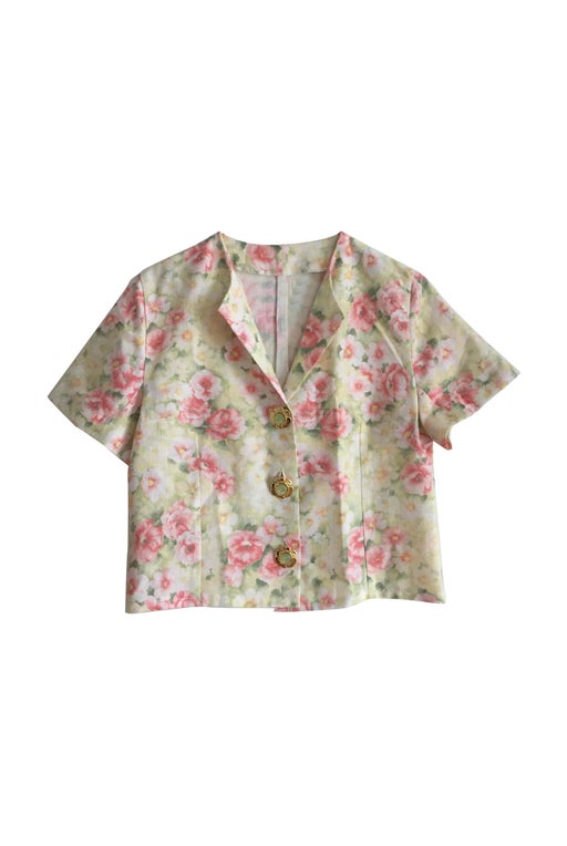 floral jacket with 3 pretty buttons Long