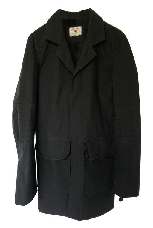 Black jacket in cotton blend, work blue 