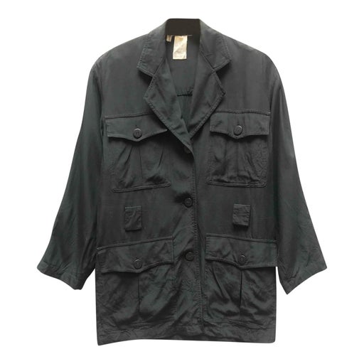 Black Saharan jacket, straight cut, qu