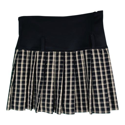 Checked short skirt