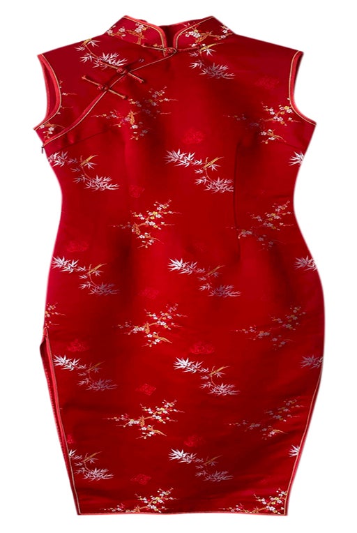 Beautiful red Asian patterned dress