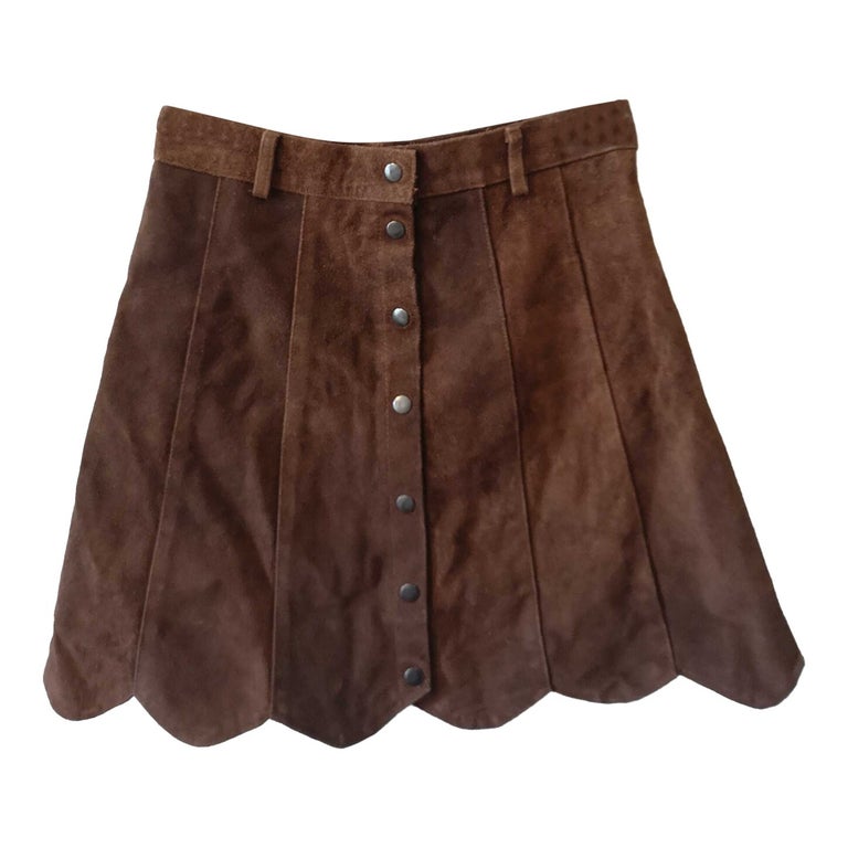 Mini jupe en cuir