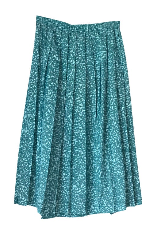 Long pleated skirt in viscose in a