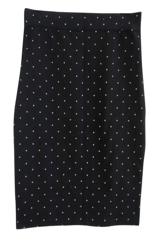 black skirt with white polka dots can be worn