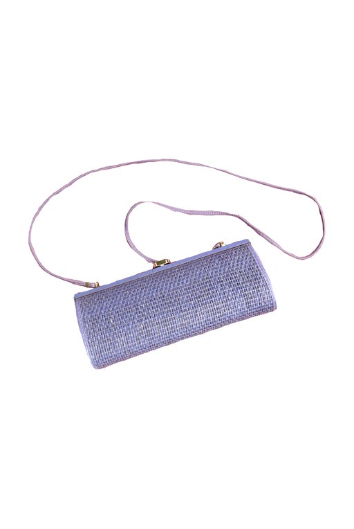 Lilac rattan bag. Rigid rattan bag