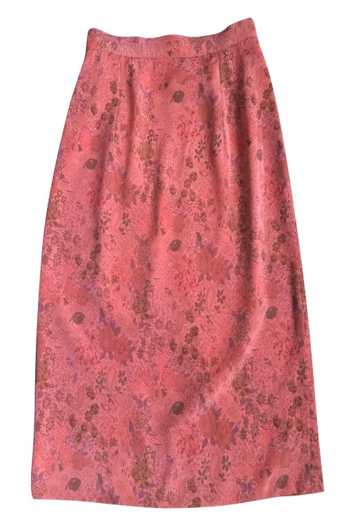 Straight skirt, high waist, in flui fabric
