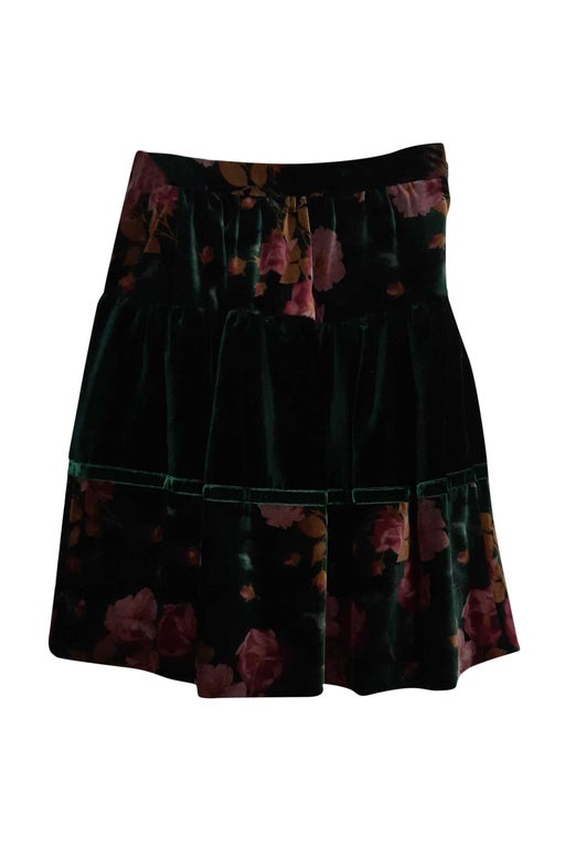 short velvet skirt