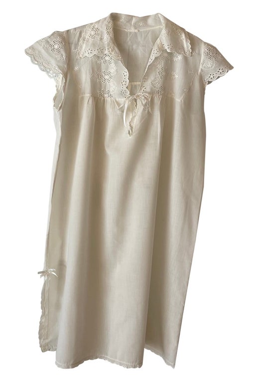 Cotton-blend Embroidered Babydoll Dress