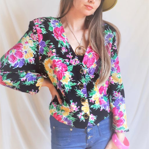 80's floral jacket