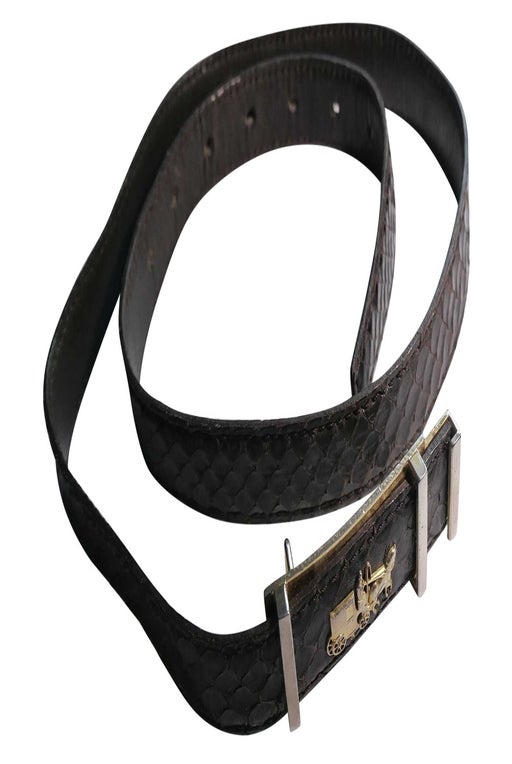 Exotic leather belt