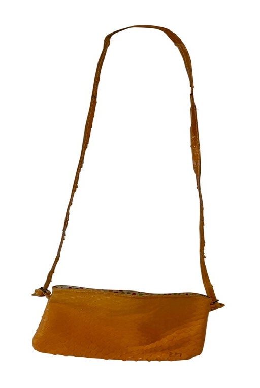 Exotic leather shoulder bag