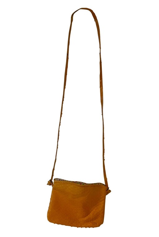 Exotic leather shoulder bag