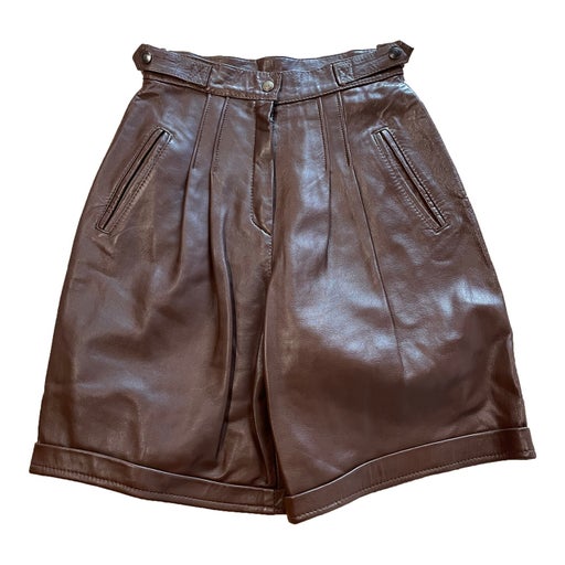 Leather shorts